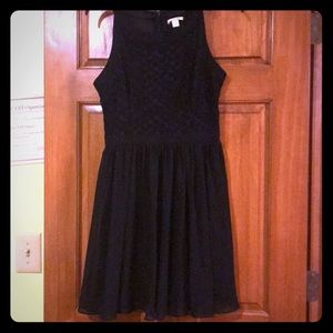 Black fit and flare dress